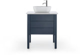 DURAVIT Aufsatzbecken Luv 420 mm aus DuraCeram, weiß, mit Hahnlochbank und Halbsäule