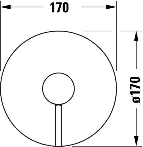 DURAVIT Circle Einhebel-Brausemischer Unterputz, Keramikmischsystem, Chrom