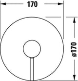 DURAVIT Circle Einhebel-Brausemischer Unterputz, Keramikmischsystem, Chrom