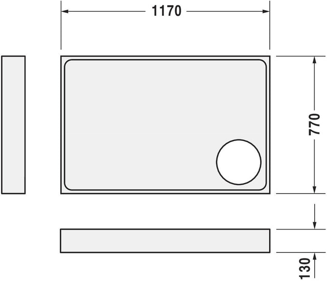 Duravit Wannenträger für Starck Slimline 1200x800 mm – Rechteckiger Duschwannenträger aus Polystyrol