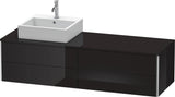 Duravit XSquare Waschtischunterbau 1600 mm, betongrau matt, 4 Schubkästen, wandhängend, Becken links