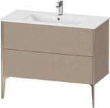 Duravit XViu Waschtischunterbau bodenstehend 1010 mm, 2 Auszüge, weiß matt, Tip-On