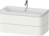 DURAVIT Happy D.2 c-shaped Waschtischset 975 mm wandhängend mit Tip-on und Soft-Close