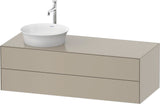 DURAVIT White Tulip Waschtischunterbau wandhängend 1300 mm mit 2 Schubkästen, weiß seidenmatt