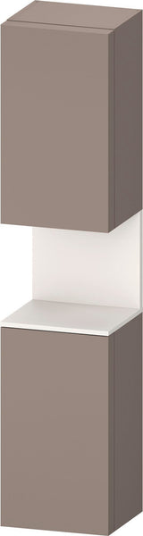 DURAVIT Qatego Hochschrank 400 mm, 2 Türen, weiß Hochglanz, Eiche Schw. Matt