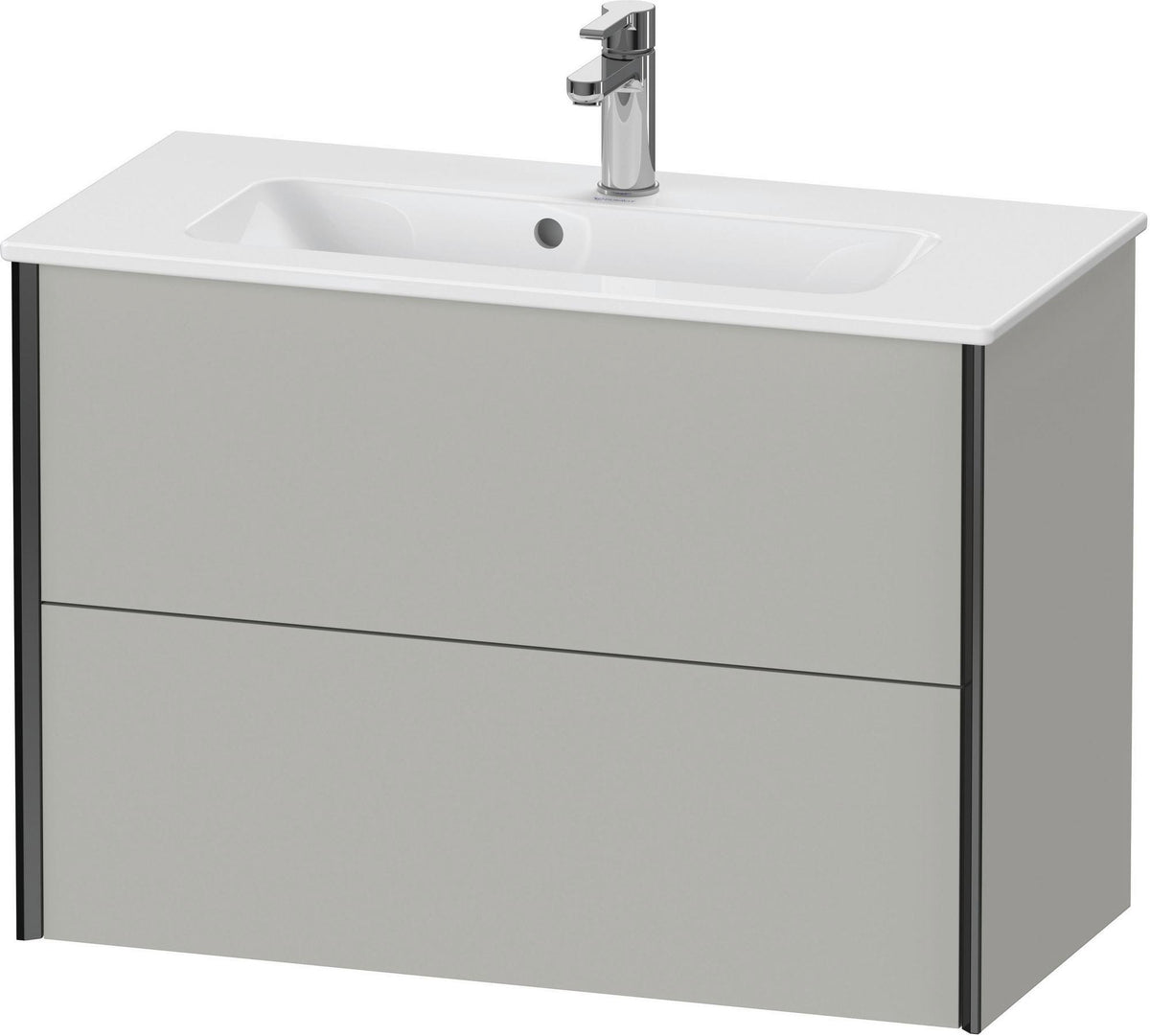 DURAVIT XViu Waschtischunterbau wandhängend 810 mm, 2 Schubladen, champagner matt/weiß matt