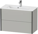 DURAVIT XViu Waschtischunterbau wandhängend 810 mm, 2 Schubladen, champagner matt/weiß matt