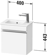 DURAVIT Sivida Waschtischunterbau 400 mm Nussbaum – Wandhängend, 1 Tür, Dämpfung