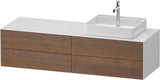 DURAVIT White Tulip Konsolenwaschtischunterbau 1600 mm von Philippe Starck – 4 Schubkästen, Weiß Seidenmatt