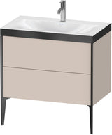 Duravit XViu c-bonded Waschtischset bodenstehend 800 mm mit 2 Auszügen, Push-Open und Soft-Close