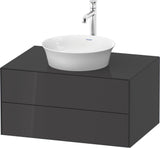 DURAVIT White Tulip Waschtischunterbau 800 mm wandhängend, 2 Schubkästen, weiß seidenmatt