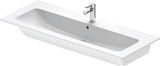DURAVIT ME by Starck Möbelwaschtisch 1230 mm, 1 Hahnloch mittig, mit Überlauf, weiß