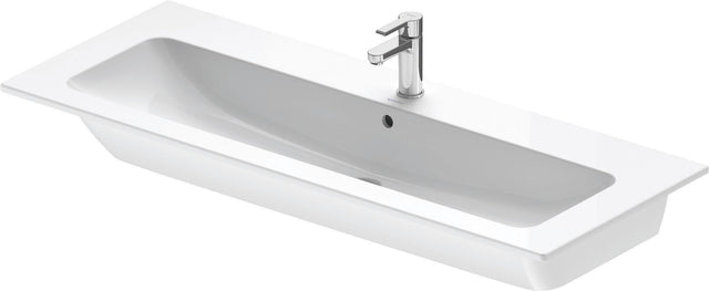 DURAVIT ME by Starck Möbelwaschtisch 1230 mm, 1 Hahnloch mittig, mit Überlauf, weiß