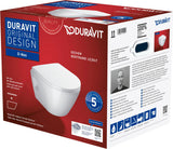Duravit D-Neo Wand-WC-Set 480 mm spülrandlos mit WC-Sitz und Absenkautomatik