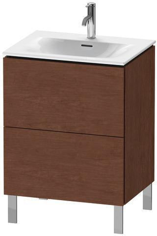Duravit L-Cube Waschtischunterbau 620 mm weiß matt mit 2 Auszügen und Tip-On-Technik