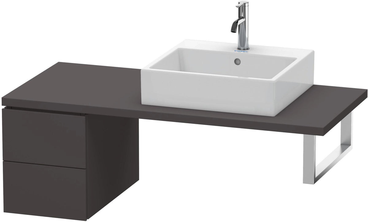 DURAVIT L-Cube Unterschrank 400x320x548mm Weiß Matt mit 2 Schubkästen und Tip-on-Technik