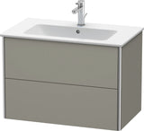 DURAVIT XSquare Waschtischunterbau 810 mm Flannel Grey Hochglanz, 2 Schubkästen, wandhängend