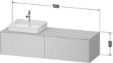 DURAVIT White Tulip Konsolen-Waschtischunterbau 1600 mm, 2 Auszüge, Weiß Seidenmatt, von Philippe Starck