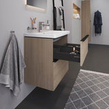 Duravit D-Neo Einhebel-Waschtischmischer mit FreshStart, Zugstange & Chrom – 109 mm Ausladung