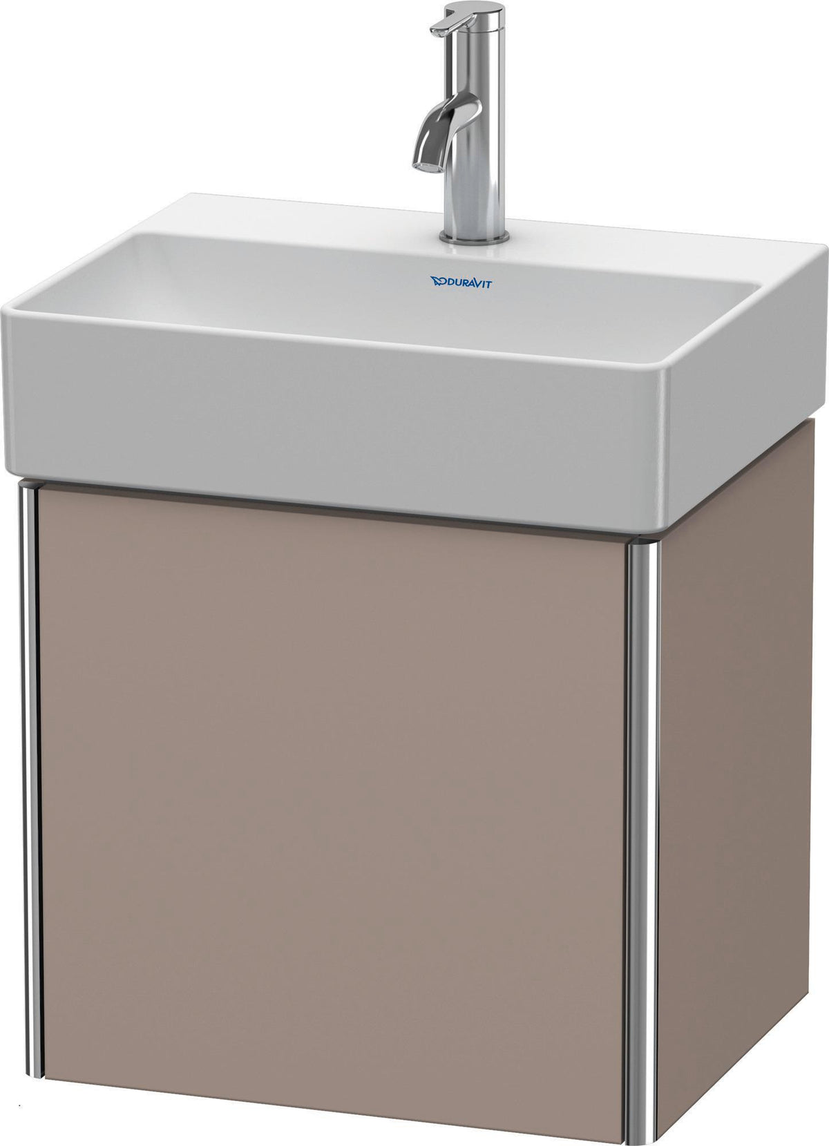 Duravit XSquare Waschtischunterbau 434 mm, 1 Tür links, Basalt Matt, wandhängend