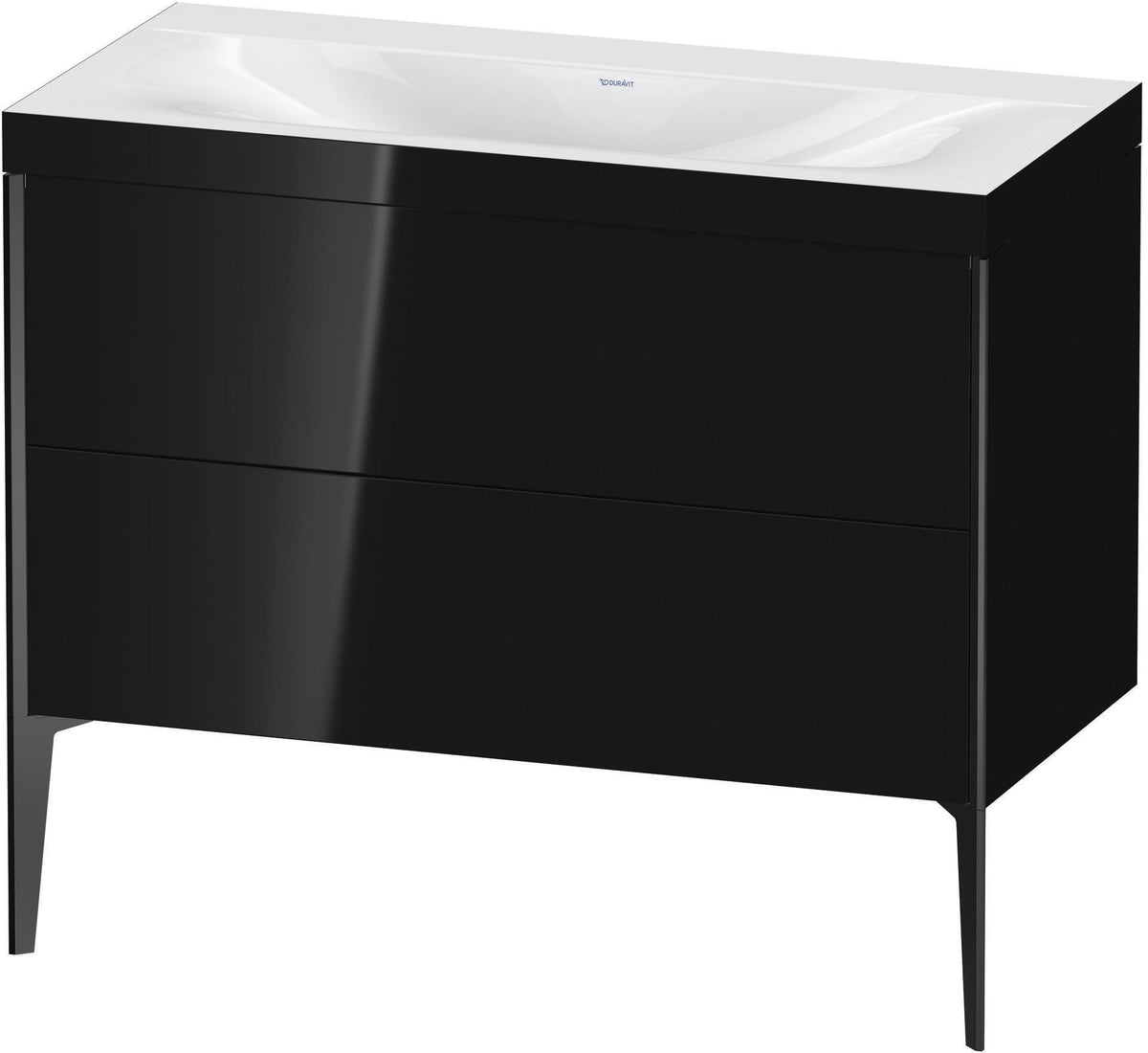 DURAVIT XViu c-bonded Waschtischunterbauset 1000 mm mit 2 Auszügen in Schwarz