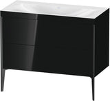 DURAVIT XViu c-bonded Waschtischunterbauset 1000 mm mit 2 Auszügen in Schwarz