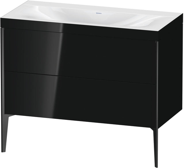 DURAVIT XViu c-bonded Waschtischunterbauset 1000 mm mit 2 Auszügen in Schwarz