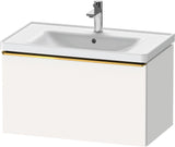 Duravit D-Neo Waschtischunterbau 784 mm Eiche Schwarz Matt mit 1 Auszug und Bronze-Griff