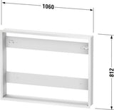DURAVIT Einbauset Licht & Spiegel – Montagerahmen für Badmöbel, 139 x 661 x 810 mm