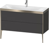 DURAVIT XViu c-bonded Waschtischunterbauset 1200 mm mit 2 Auszügen, anthrazit