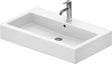 DURAVIT Waschtisch Vero 800 mm mit Überlauf, 1 Hahnloch, weiß – Wandmontage