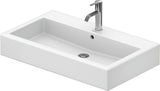 DURAVIT Waschtisch Vero 800 mm mit Überlauf, 1 Hahnloch, weiß – Wandmontage