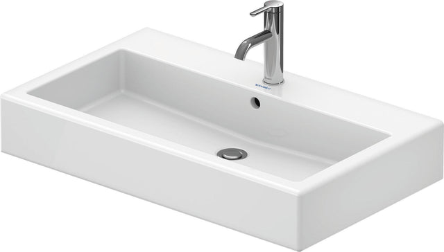 DURAVIT Waschtisch Vero 800 mm mit Überlauf, 1 Hahnloch, weiß – Wandmontage