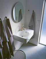 DURAVIT Design Classics Wandwaschtisch 615 mm, Becken links, mit Überlauf, weiß