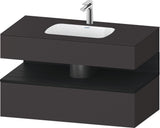 DURAVIT Qatego Einbauwaschtisch mit Konsolenwaschtischunterbau 1000 mm, 1 Auszug, antibakteriell