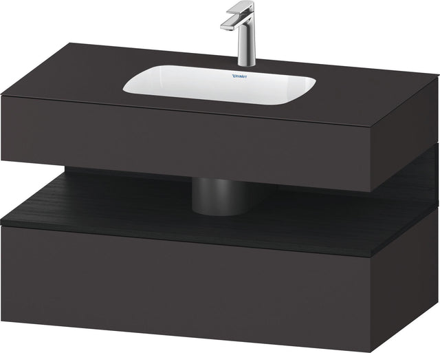DURAVIT Qatego Einbauwaschtisch mit Konsolenwaschtischunterbau 1000 mm, 1 Auszug, antibakteriell
