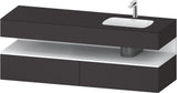 DURAVIT Qatego Einbauwaschtisch mit Konsolenwaschtischunterbau 1600 mm Weiß Matt