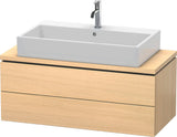 DURAVIT L-Cube Konsolenwaschtischunterbau 1020 mm betongrau matt, 2 Schubkästen, Tip-On