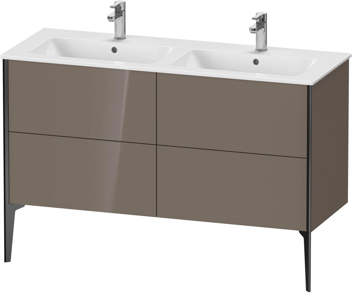 DURAVIT XViu Waschtischunterbau bodenstehend 1280 mm, 4 Auszüge, weiß matt – Tip-On