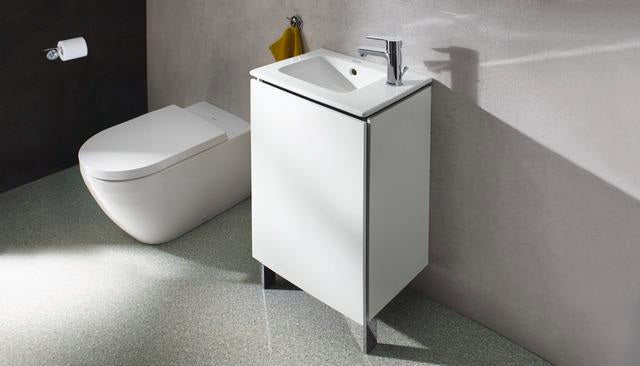 DURAVIT A.1 Einhebel-Waschtischmischer mit Zugstange, Chrom – 95 mm Ausladung, Keramikmischsystem