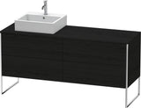 DURAVIT XSquare Waschtischunterbau betongrau matt 1600 mm mit 4 Auszügen, bodenstehend
