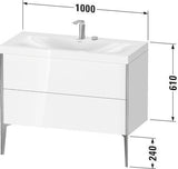 Duravit XViu Möbelwaschtischset 1000 mm mit Unterschrank und Viu Waschtisch
