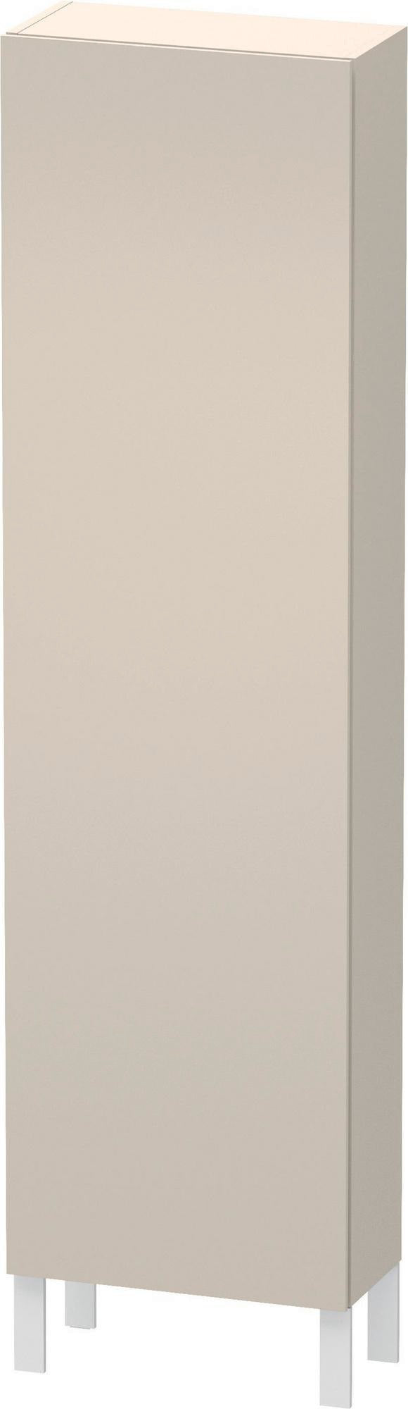 DURAVIT L-Cube Hochschrank 500 mm taupe matt mit Soft-Close und Glasböden