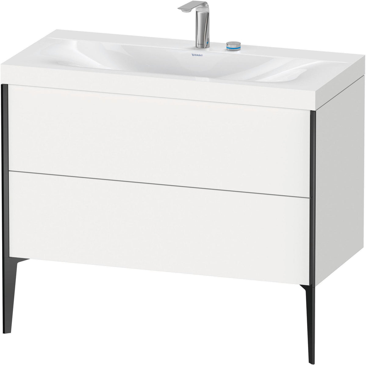 DURAVIT XViu c-bonded Waschtischset 1000 mm weiß mit 2 Auszügen, bodenstehend