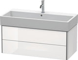 DURAVIT XSquare Waschtischunterbau 984 mm mit 2 Schubkästen, Seitenteile s-matt, Eiche-Ausführung