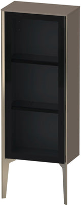 DURAVIT XViu Halbhochschrank 890 mm Glasfront flannel grey seidenmatt, rechts, Push-Open