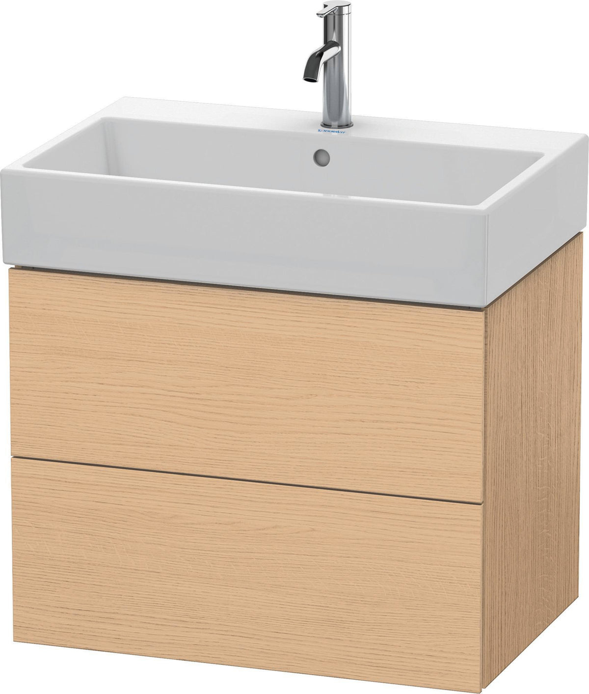 Duravit L-Cube Waschtischunterbau 684 mm, 2 Schubkästen, Weiß Matt, Wandmontage