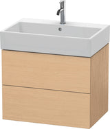 Duravit L-Cube Waschtischunterbau 684 mm, 2 Schubkästen, Weiß Matt, Wandmontage