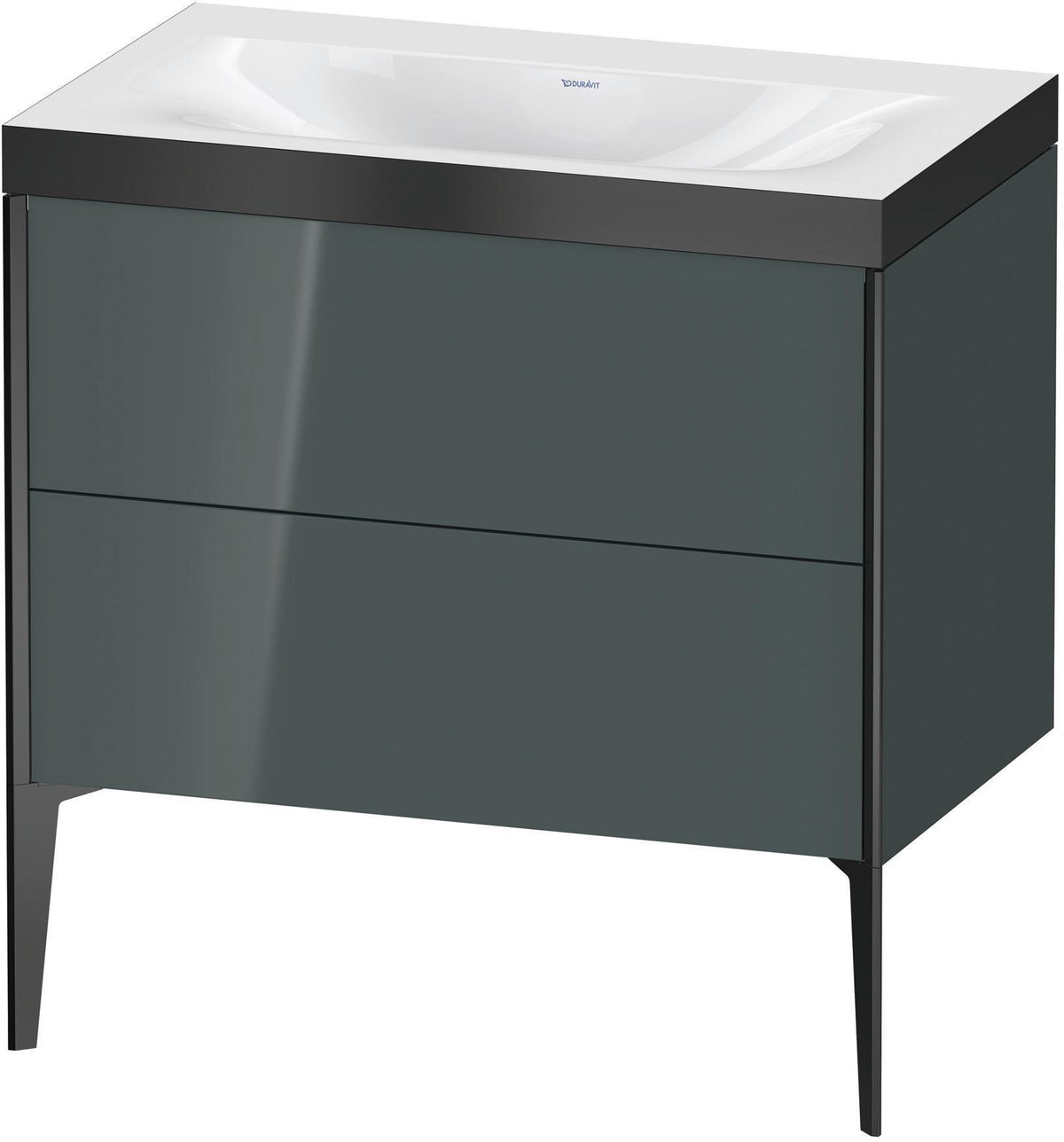 Duravit XViu c-bonded Waschtischset bodenstehend 800 mm mit 2 Auszügen, Push-Open und Soft-Close