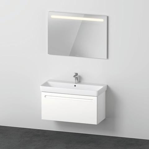 Duravit No.1 Möbel-Set 1000x450mm mit Waschtisch, Unterbau, Spiegel und LED-Beleuchtung in Graphit Matt